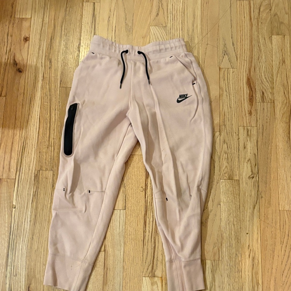 Nike Kids Light Pink Joggers with Black Accents